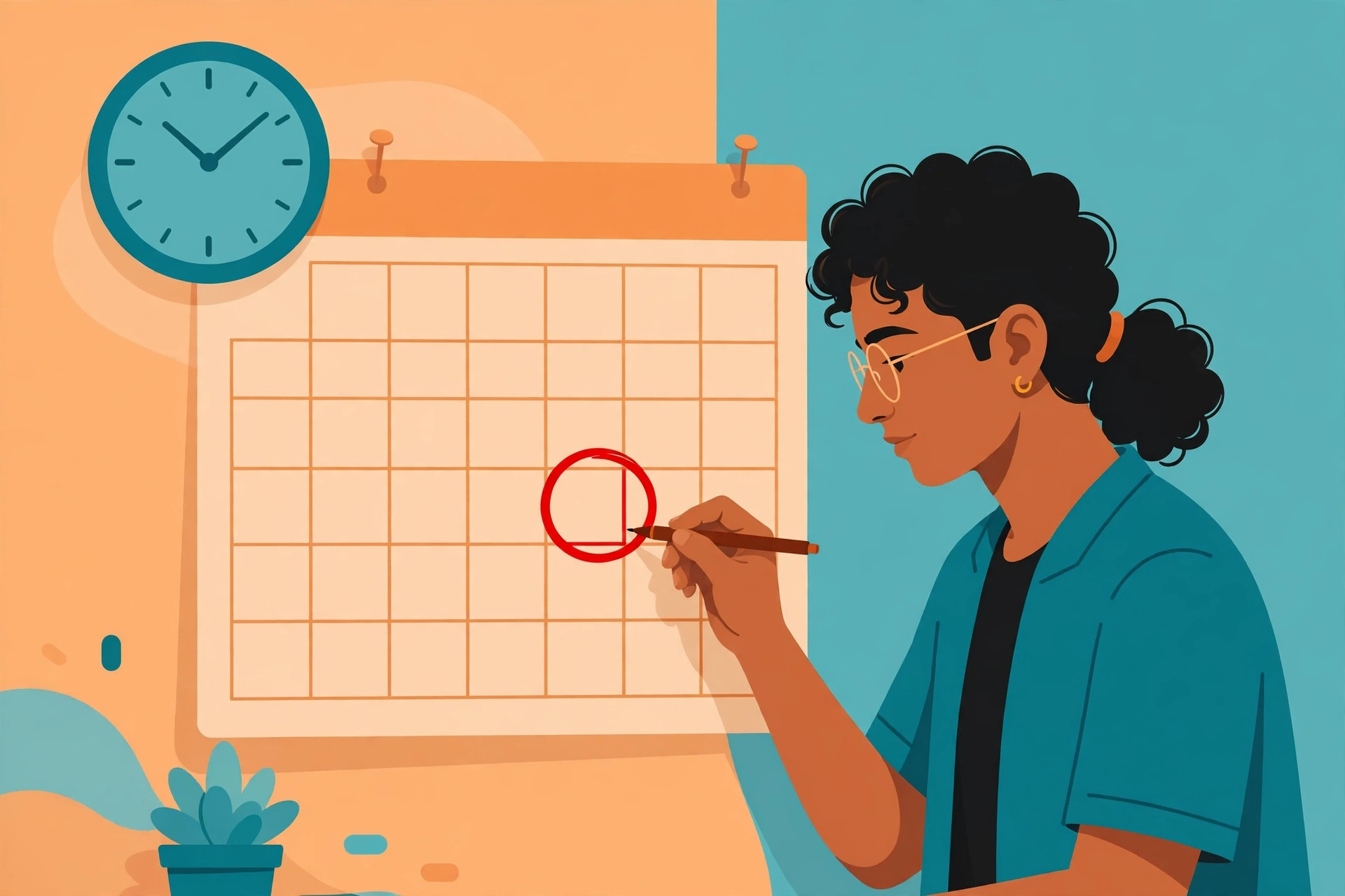 ITR filing ki deadline - calendar par deadline mark karta vyakti