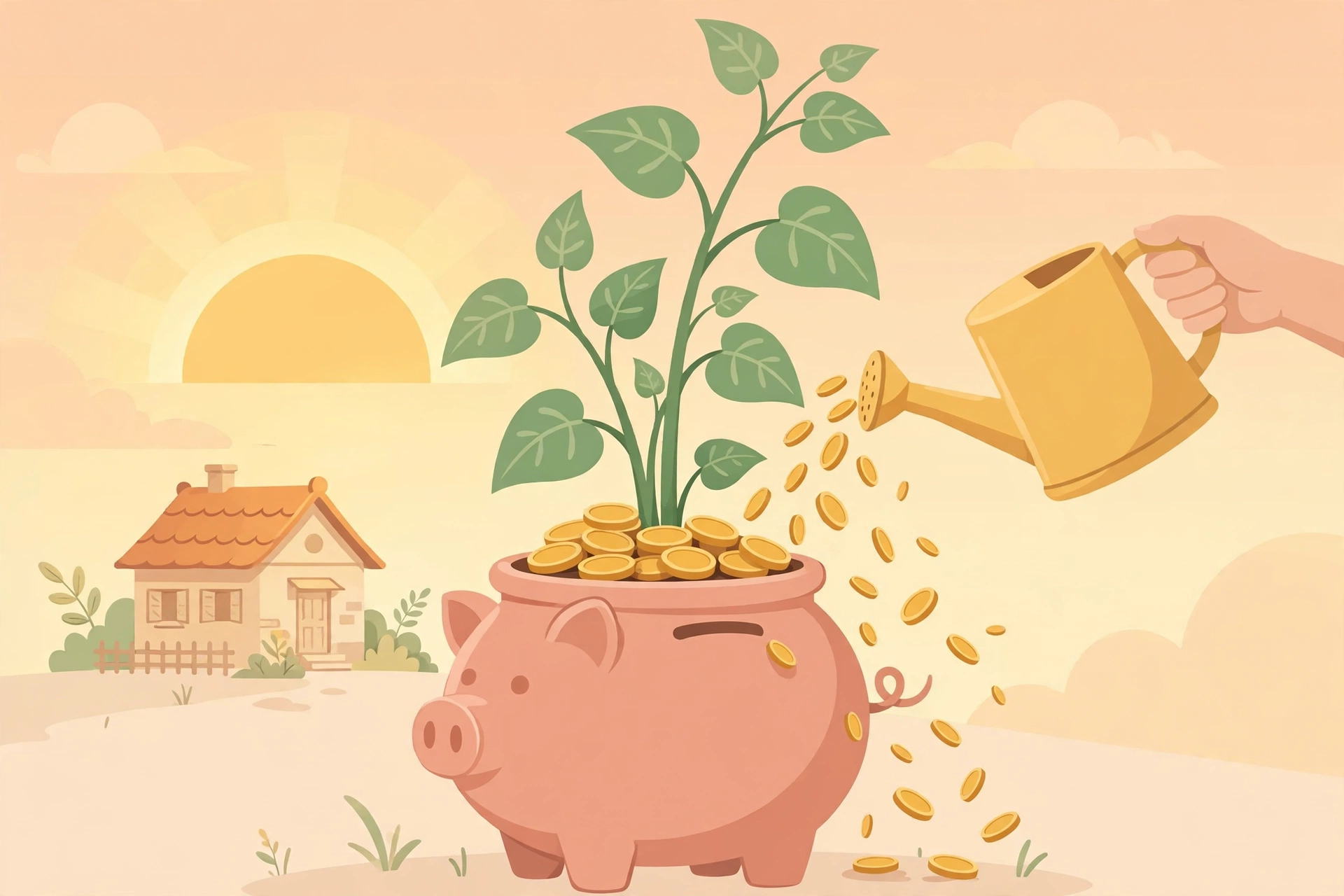 Net worth badhane ka metaphor: piggy bank me ugta hua money plant