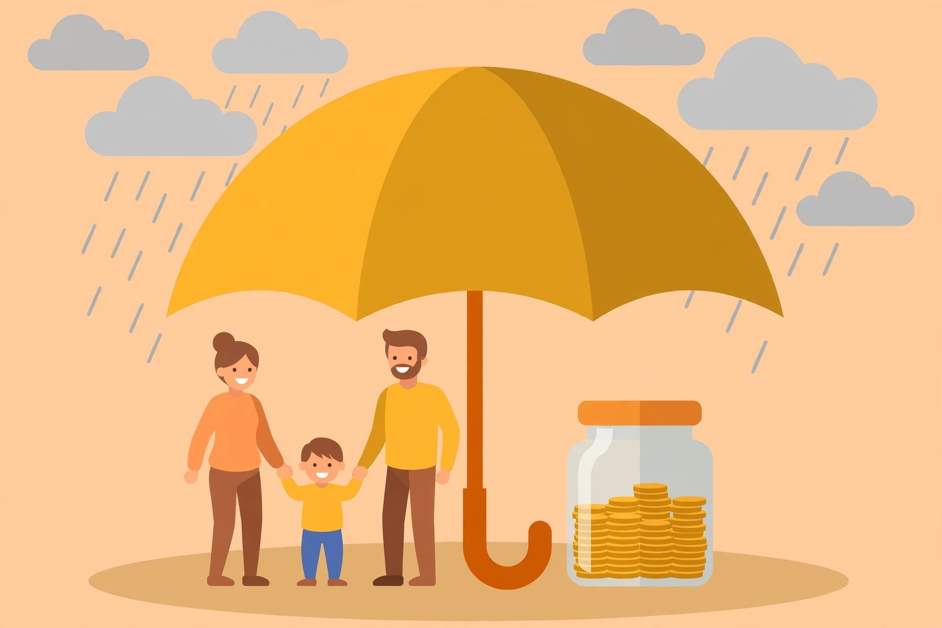 Emergency fund — safety net aur savings illustration