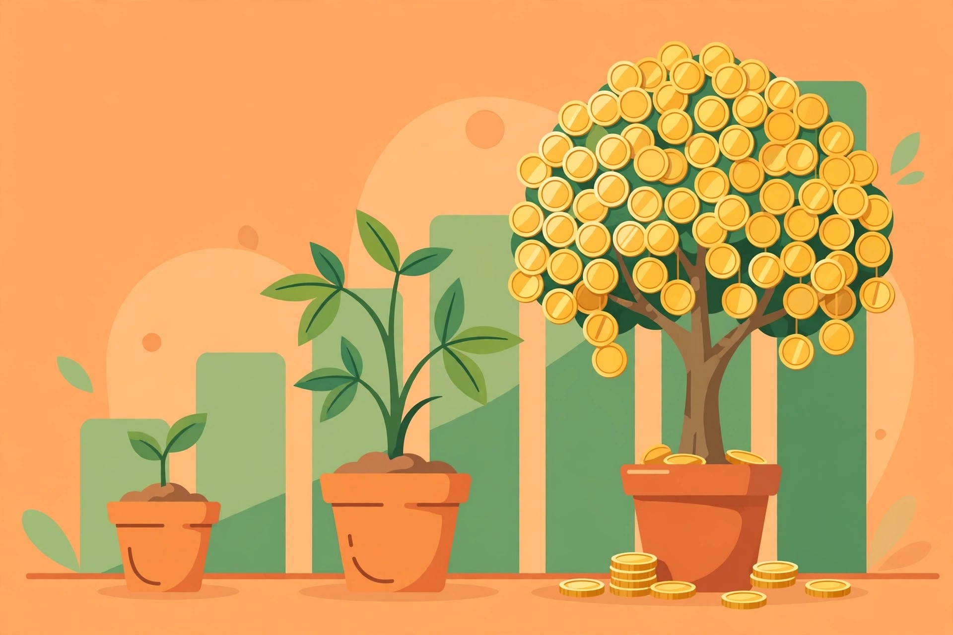 SIP compounding growth — long-term investment growth illustration