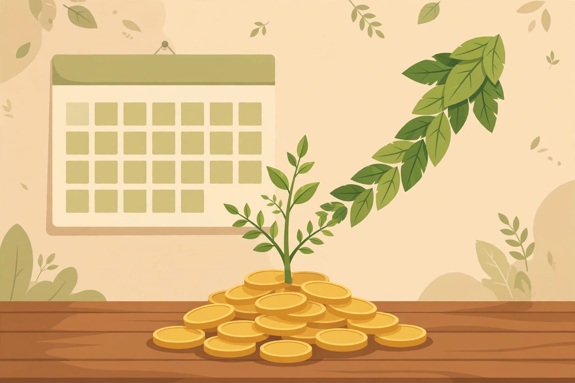 Compounding se paisa badhna: sikkon se ugta hua paudha aur 15 saal ka calendar